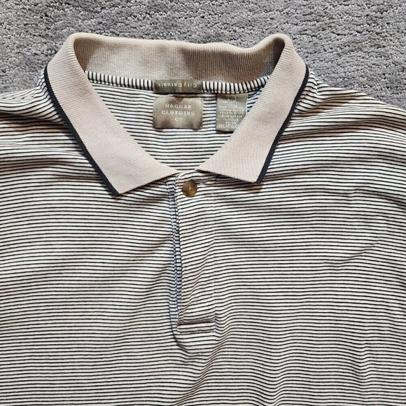 Vintage Haggar Clothing City Casual Short Sleeve Golf Polo Shirt Large 90s - Picture 2 of 12